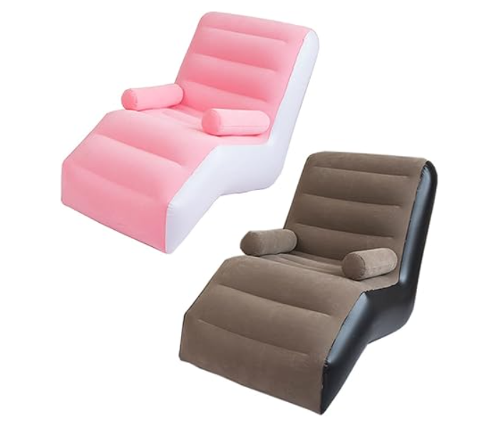 Creative inflatable recliner, inflatable sofa lounger, lazy floor chair with armrests, suitable for indoor living room bedroom, outdoor travelling camping