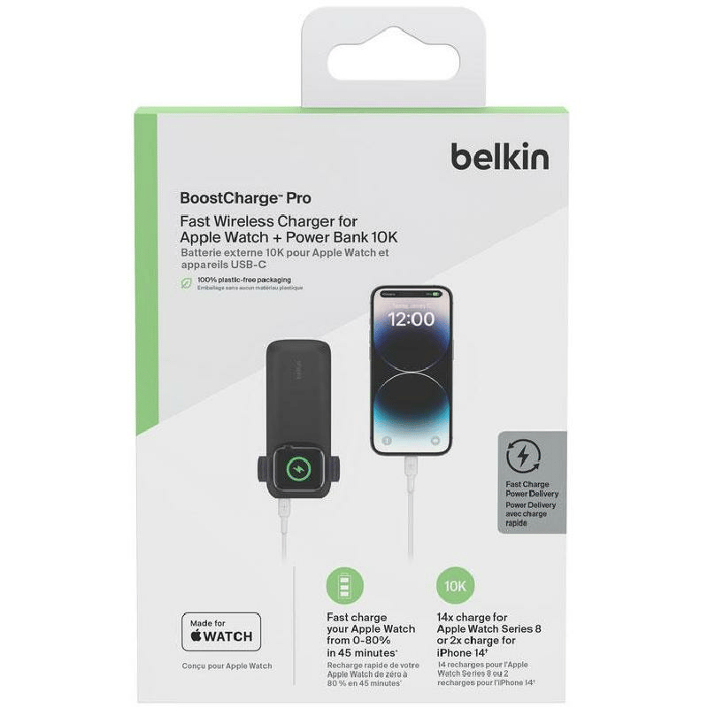 Belkin BoostCharge Pro Power Bank 10K Wireless Charger for Apple Watch