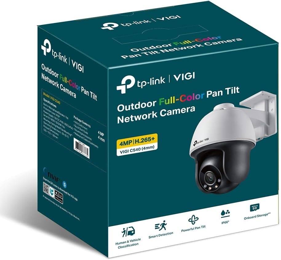 TP-LINK 4MP IP-Cam (4mm Lens) Full-Color Pan/Tilt Network Camera