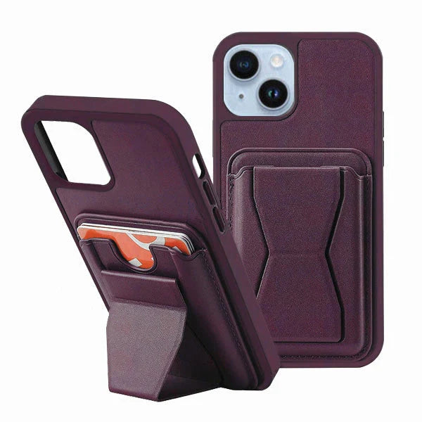 Card Holder Wallet Case with Kickstand for iPhones