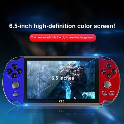 X16 6.5 inch Screen Classic Handheld Game Console with 8GB Memory