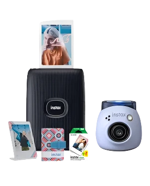 Fujifilm Instax Pal Camera with Bundle Instax Square Link Photo Kit, Instax Mini Link 2