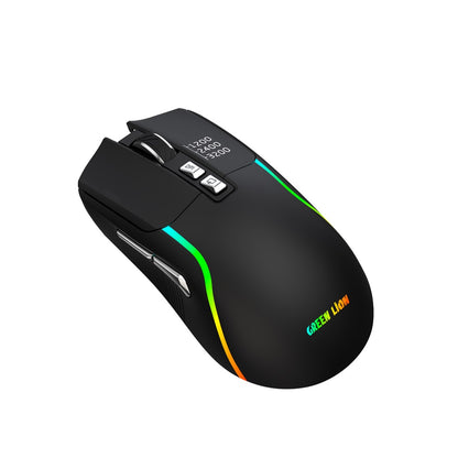 Green Lion Rechargeable Gaming Mouse - Black