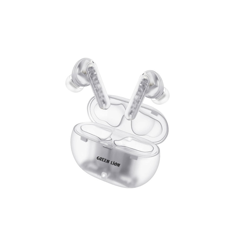 Green Lion Transparent Pro 2 Wireless Earbuds - White