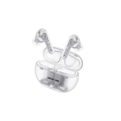 Green Lion Transparent Pro 2 Wireless Earbuds - White