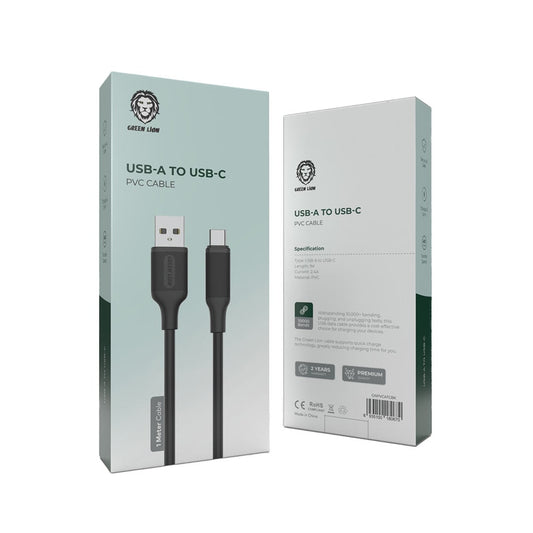 كابل Green Lion من USB-A إلى USB-C PVC بطول 1 متر 2.4 أمبير