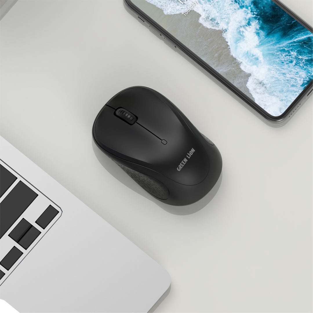 Green Lion G50 Wireless Mouse - Black