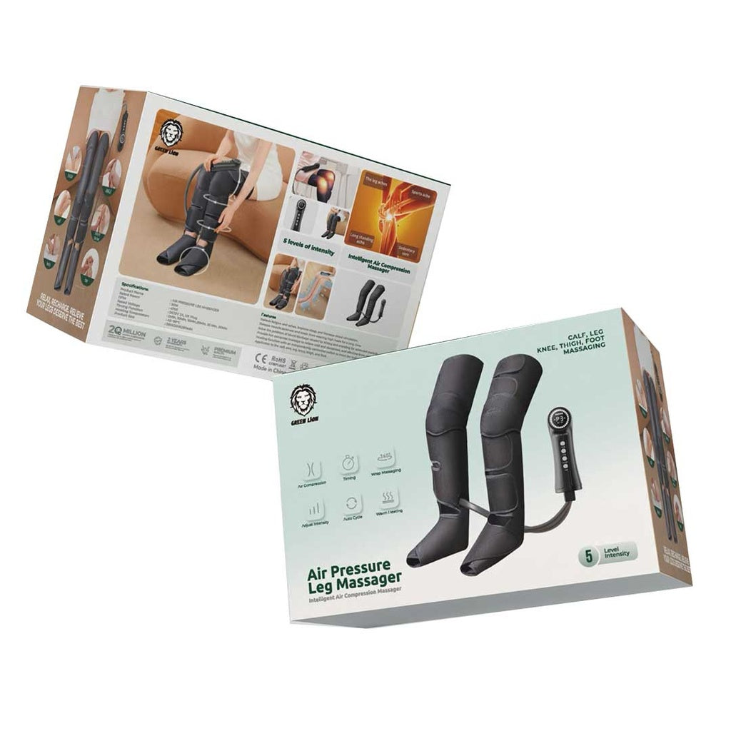 Green Lion Air Pressure Leg Massager - Black