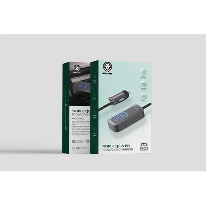 Green Lion Triple QC & PD 100W Car Charger