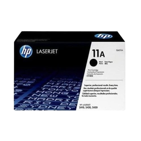 HP 11A Black Original LaserJet Toner Cartridge, Q6511A