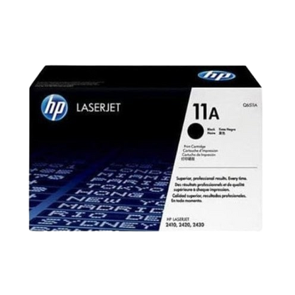 HP 11A Black Original LaserJet Toner Cartridge, Q6511A