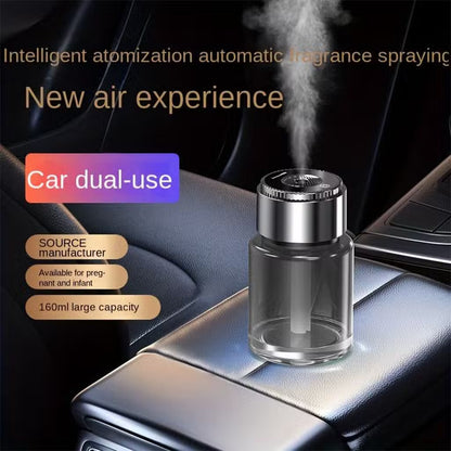 Car Fragrance Air Diffuser with 160ml Capacity and Stary Night Light Function, Mini Car Air Diffuser