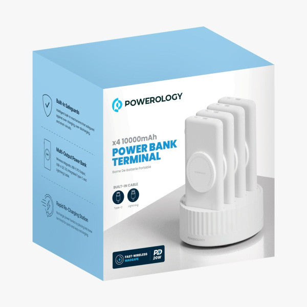 Powerology 4 In 1 Wireless Power Station 10000Mah Pd20W