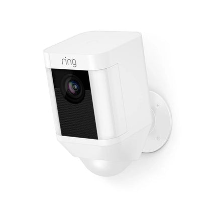 Ring Spotlight Cam 1080p Outdoor Wi-Fi Camera with Night Vision - WHITE