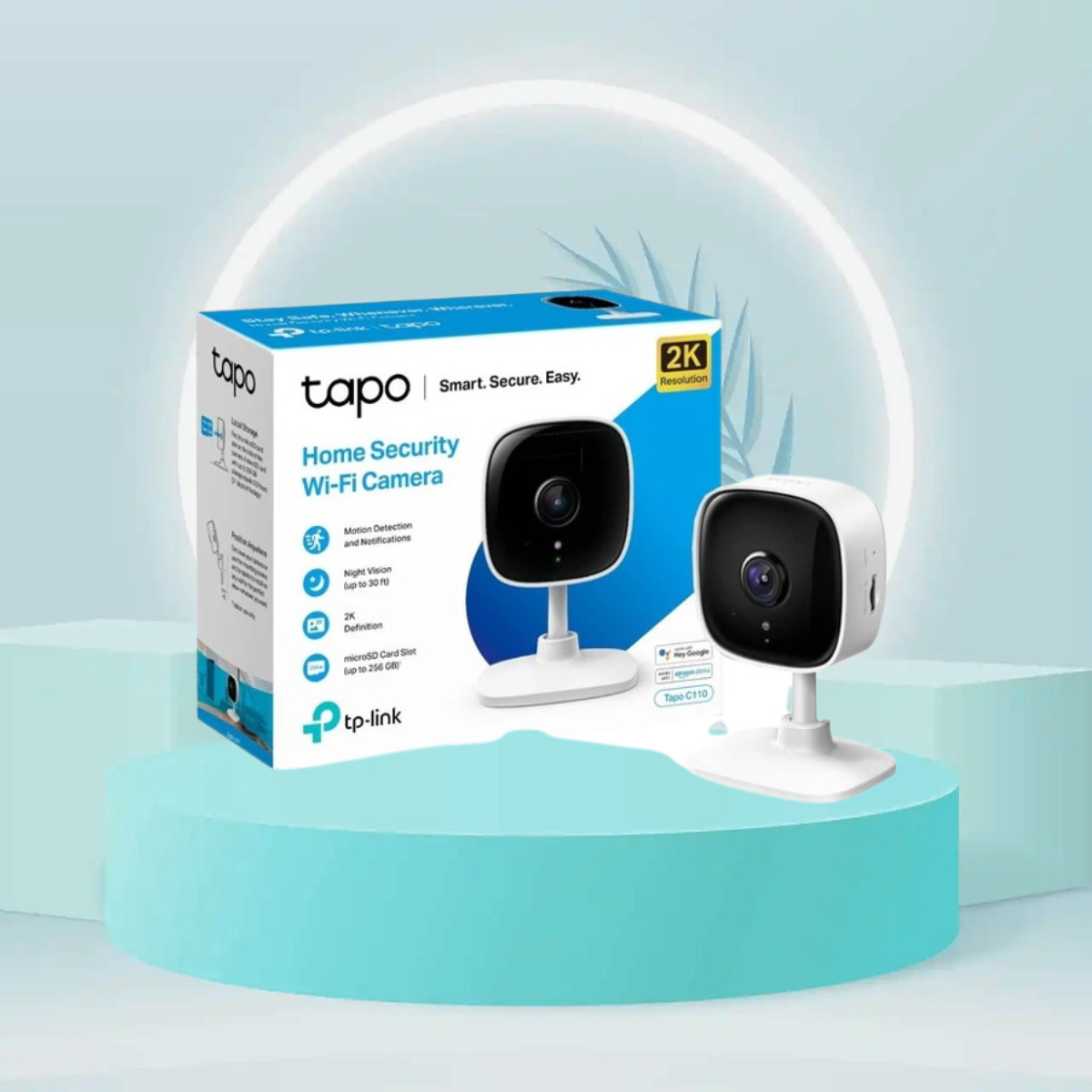 TP-Link Tapo Mini Smart Security Camera, Indoor CCTV, Works with Alexa&Google Home (Tapo C110)