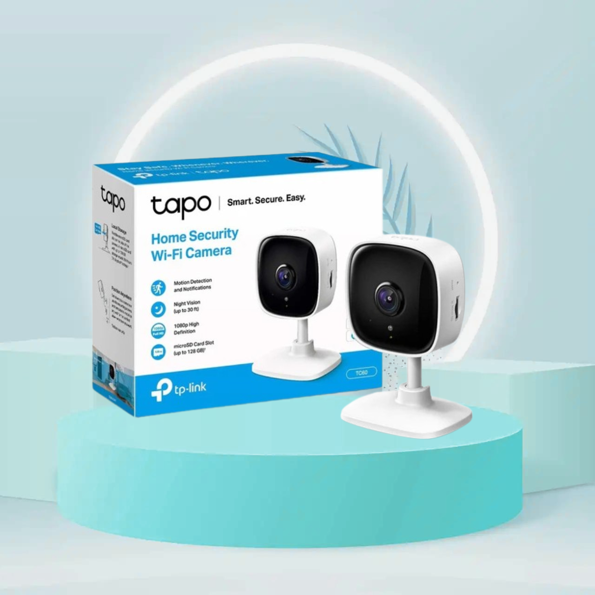 TP-Link Tapo Mini Smart Security Camera, Indoor CCTV, Works with Alexa&Google Home (TC60)