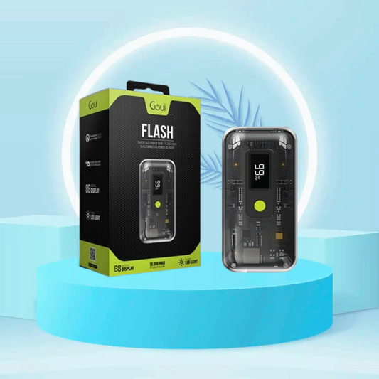 باور بانك Goui Flash Super Fast Power Bank بسعة 10000 مللي أمبير في الساعة | مصباح فلاش