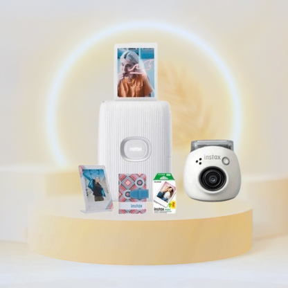 Fujifilm Instax Pal Camera with Bundle Instax Square Link Photo Kit, Instax Mini Link 2