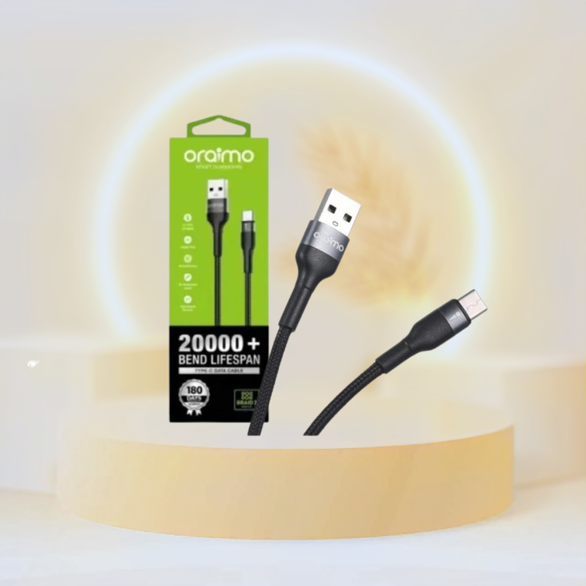 Oraimo OCD-C71 Type C, 1M Cable, Black