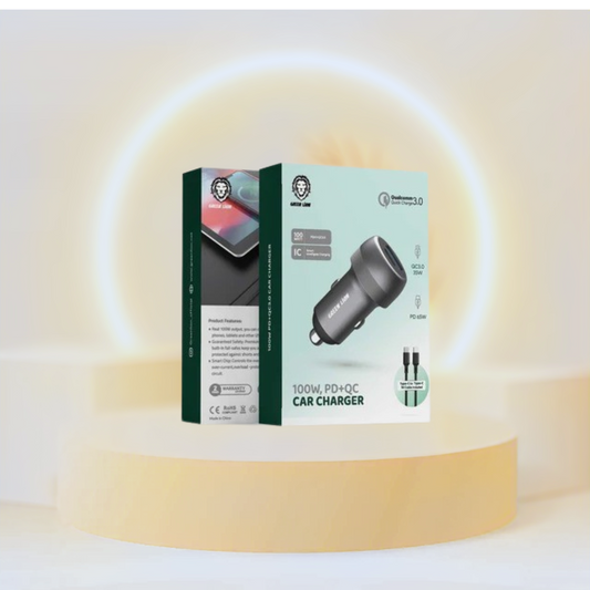 PD + QC Car Charger With Type-C To TypeC Cable (1m)