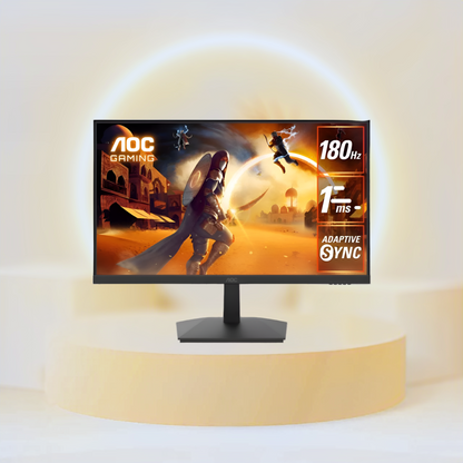 شاشة ألعاب منحنية AOC مقاس 27 بوصة / لوحة VA / دقة 1920 × 1080 FHD / منفذ HDMI ومنفذ DisplayPort مزدوج / معدل تحديث 250 هرتز