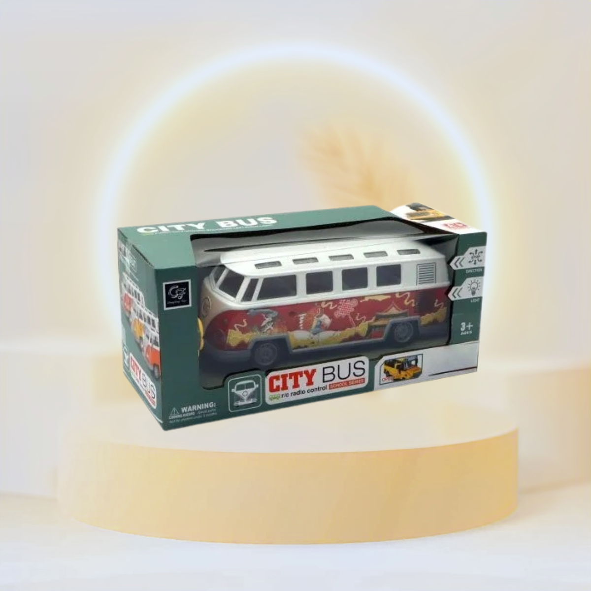 Remote Control Light On Bus Toy For Kids