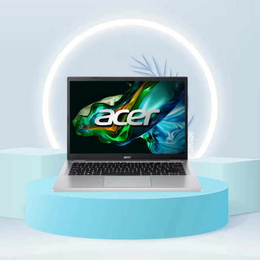 كمبيوتر محمول Acer Aspire Lite مقاس 14 بوصة، شاشة WUXGA IPS رفيعة، معالج Intel Core i3-N300، نظام التشغيل Windows 11 Home، ذاكرة وصول عشوائي بسعة 8 جيجابايت، قرص SSD بسعة 512 جيجابايت، فضي، AL14-31P-3709