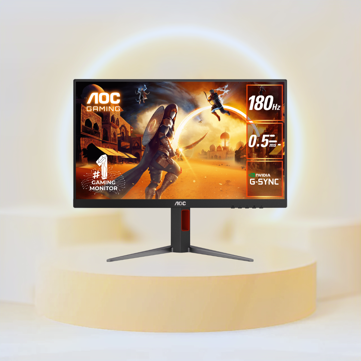 AOC 24G4 24 Inch Gaming Monitor / IPS FHD / 1920 × 1080 / 1MS / 180Hz