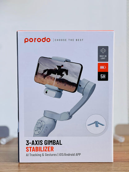 Porodo AI Tracker Gimbal P7C Pro Plus - Grey