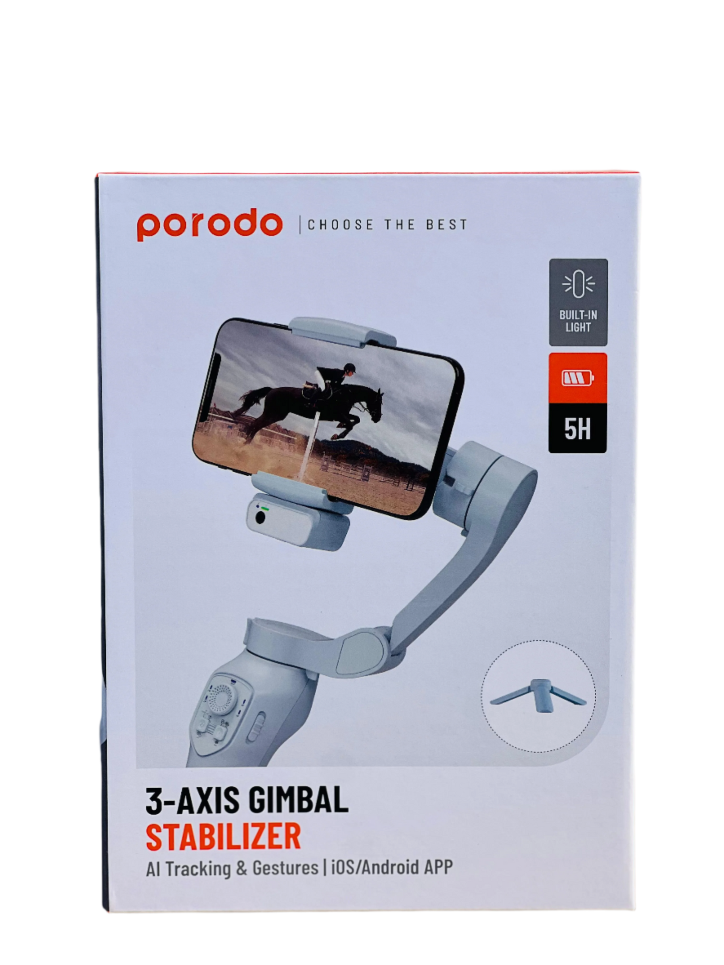 Porodo AI Tracker Gimbal P7C Pro Plus - Grey