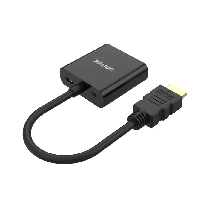 UNITEK HDMI to VGA Adapter with 3.5mm for Stereo Audio