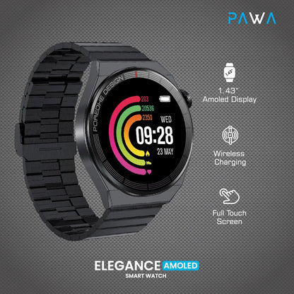 Pawa Elegance Smart Watch PW-SWE143T2-BK - Black