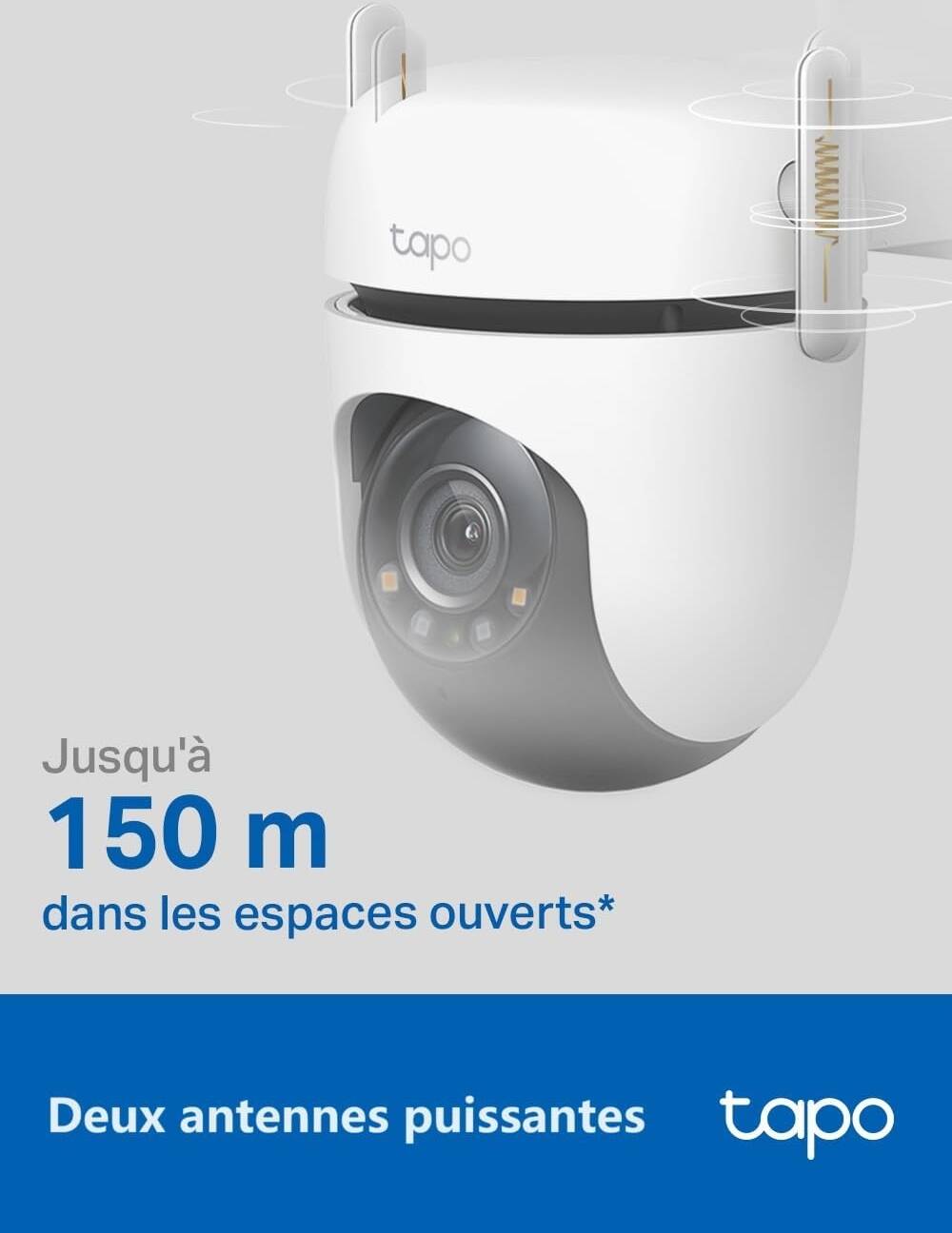 كاميرا TP-Link Tapo الخارجية الأمنية القابلة للإمالة والتحريك مع خاصية تتبع الحركة الذكية TAPO C520WS 