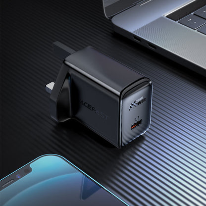 شاحن حائط سريع الشحن AceFast PD3.0 20 وات (1xUSB-C) المملكة المتحدة