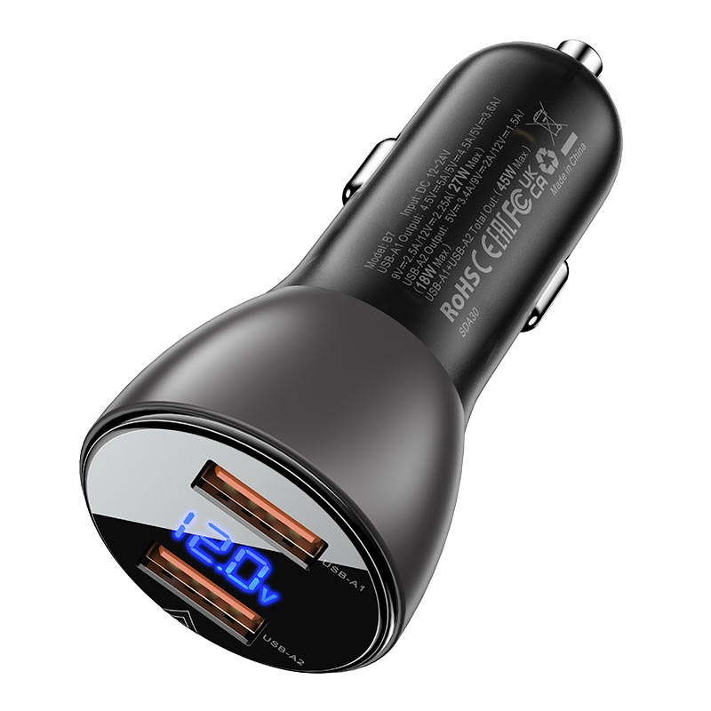 شاحن سيارة AceFast Fast Charge B7 45W (2xUSB-A) 