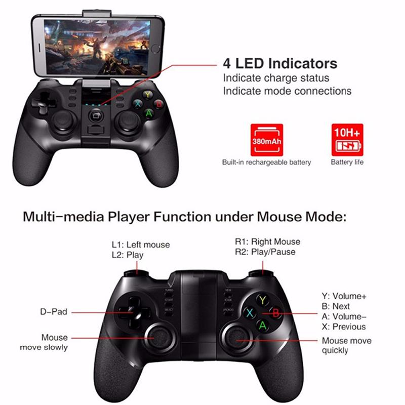 Wireless Bluetooth Game Controller, For iPhone Android Phone Tablet PC Gaming