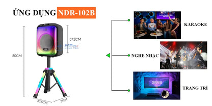 NDR-102B مكبر صوت لاسلكي بلوتوث مقاس 12 بوصة