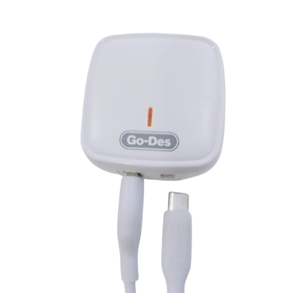 Go-Des 2 In 1 Charger + Lightning Cable Rapid Adapter Set GD-QC3301