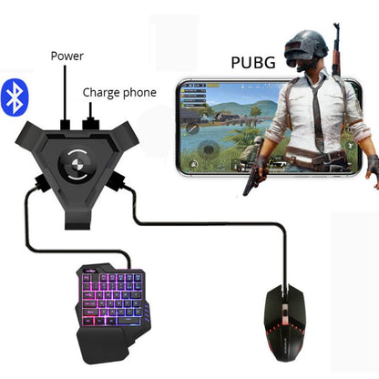 PUBG Gaming Bluetooth Keyboard Mouse Converter, Mobile Gamepad Controller, for Android Phone To PC