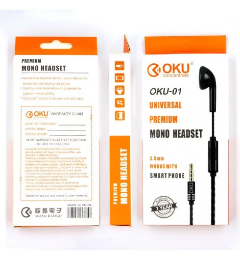 HANDSFREE SINGLE SIDE OKU-01