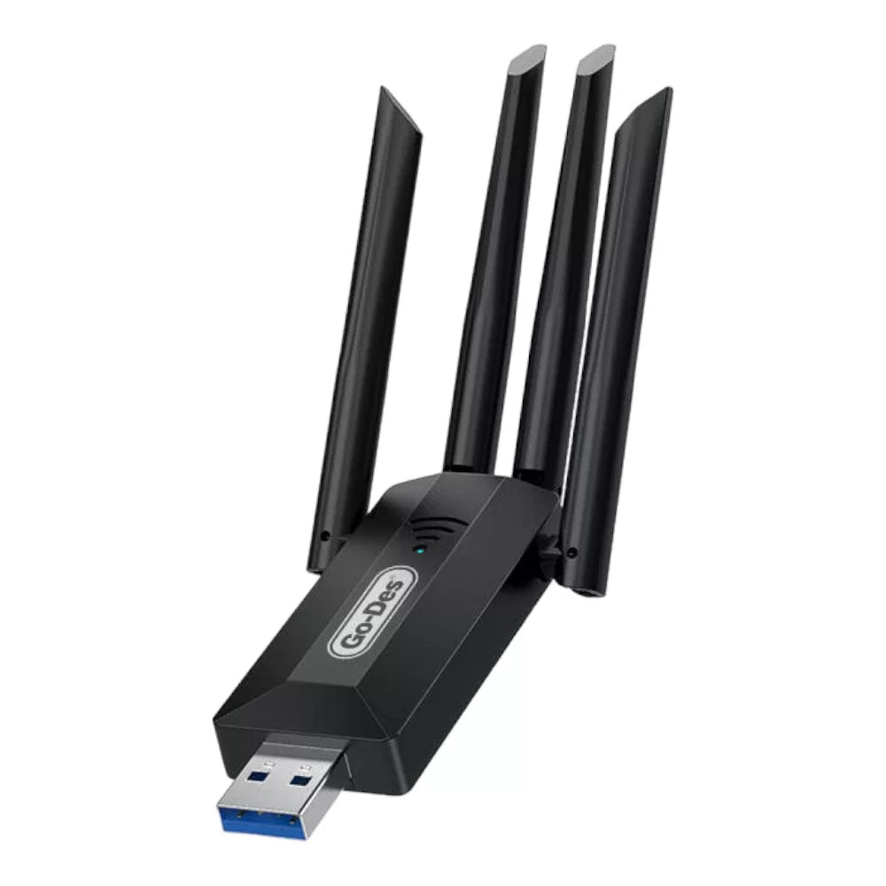 Go Des GD-BT318 Dual Band 1200m 300Mbps USB WiFi Adapter