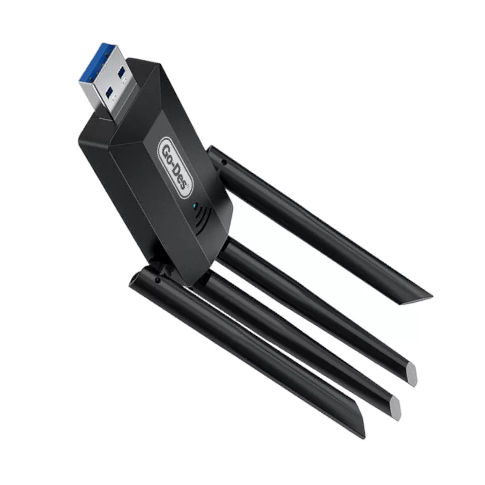 Go Des GD-BT318 Dual Band 1200m 300Mbps USB WiFi Adapter