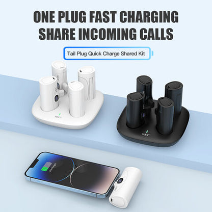 WST Power Bank Fast Charging Phone Holder 5000Mah Portable Charger Capsule Type-C Lightning Output Plug Power Bank