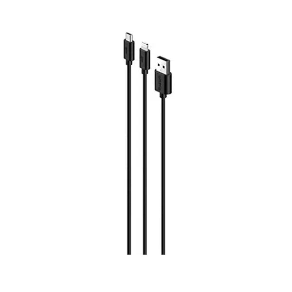 Oraimo, Duraline OCD-D61 2 In 1 Micro USB Data Cable Fast For Two - Black