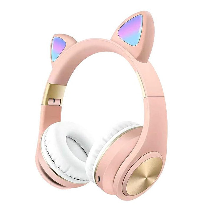 Wireless headphones with cat ears, bluetooth 5.0, Pink Gold, ATX-BBL3072