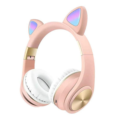 Wireless headphones with cat ears, bluetooth 5.0, Pink Gold, ATX-BBL3072